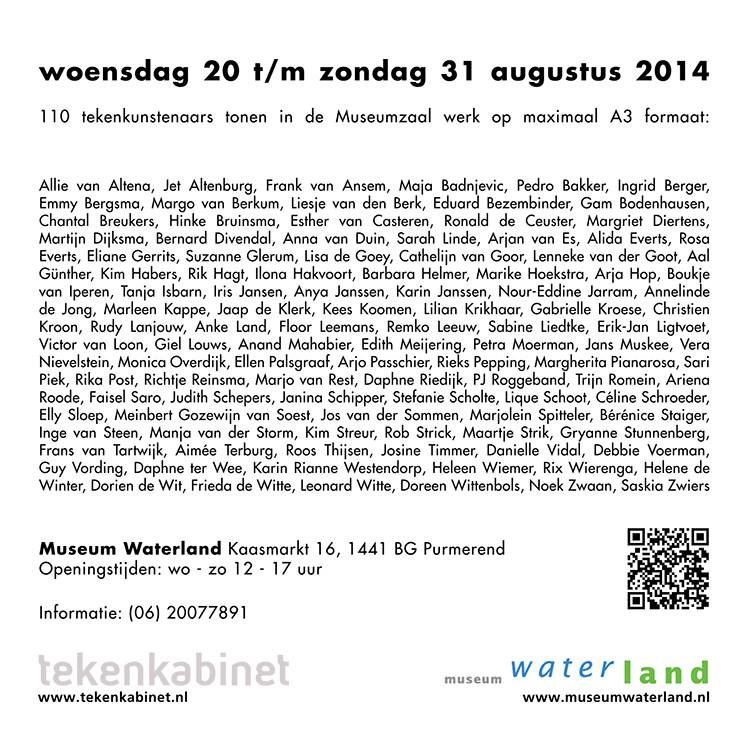 tekenkabinet uitnodigingsflyer